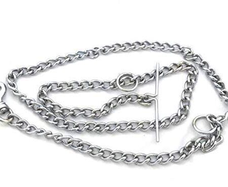 tainless Steel Dog Leash Choke Chain for Large Dogs with Strong Hook