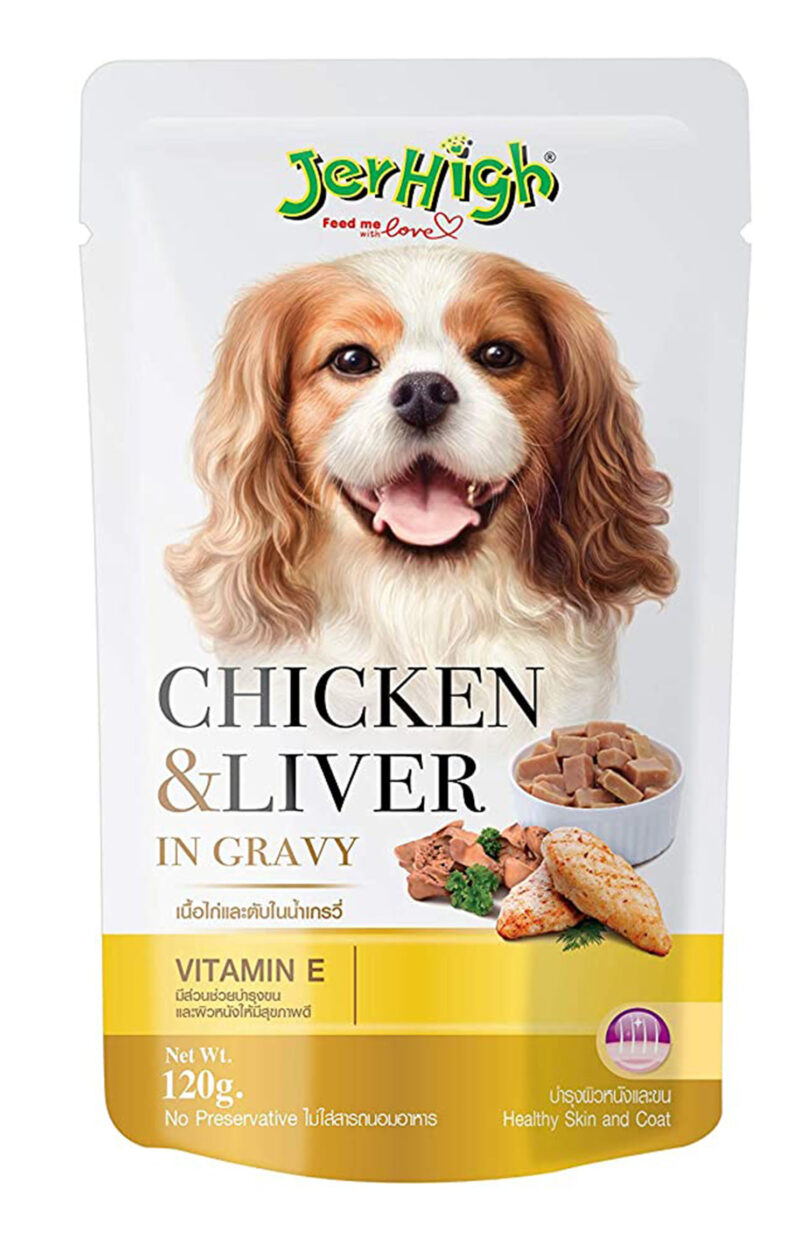 Jerhigh Wet Dog Food, Human Grade High Protein Chicken, Gravy Chicken & Liver