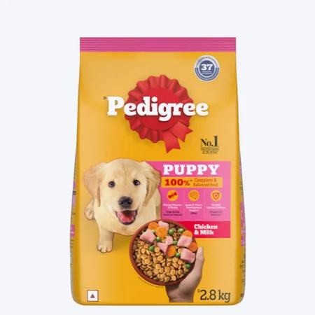 Pedigree Puppy Dry Dog Food, Chicken and Milk, 2.8 kg Pack