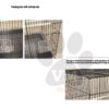 VM Mart Bird cage Large 2.5 feet for Birds, Parrot, Finches, Love Birds, with 2 Perch Stick, with Single Side Breeding Box Open (Black) - Image 4