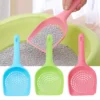 VM Mart Plastic Cat Litter Scooper Shovel, Small Hole, Multi Color