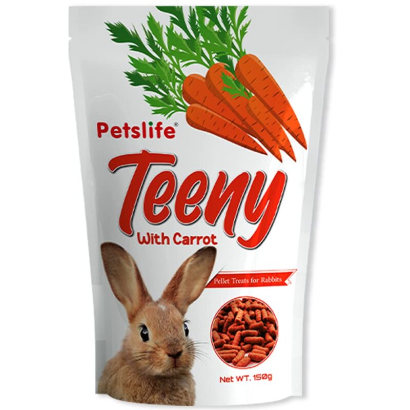 Petslife Rabbit Foods - Perfect for Training and Good Health (Teeny Carrot Treat 150g)