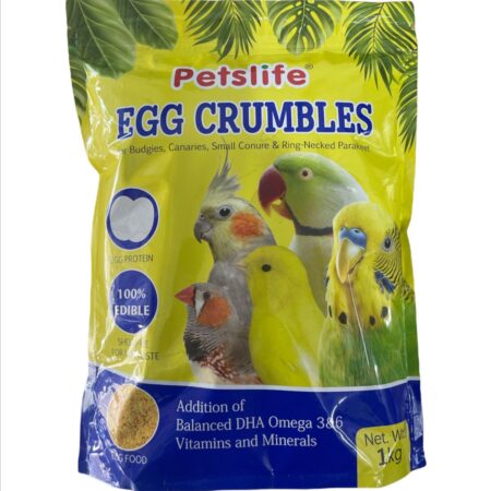 Petslife Premium Egg Crumbles Food for All Birds 1kg