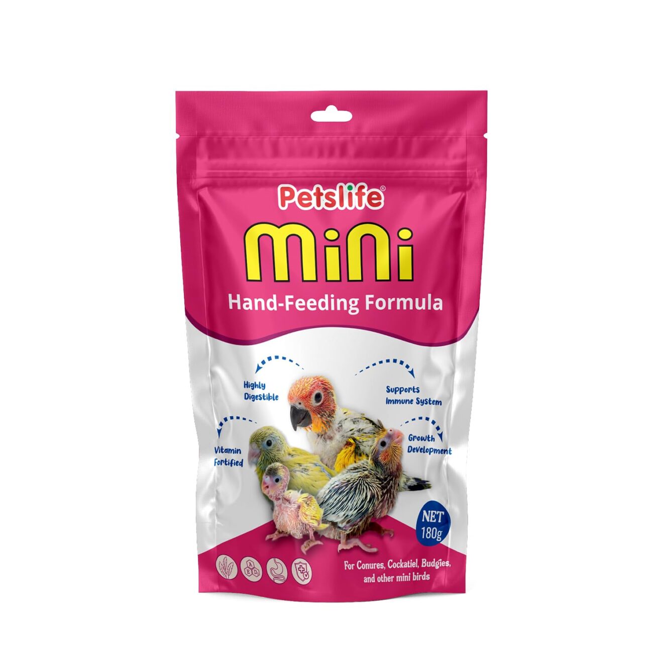 Petslife Mini Hand Feeding Formula for All Baby Birds - VM Pets Mart