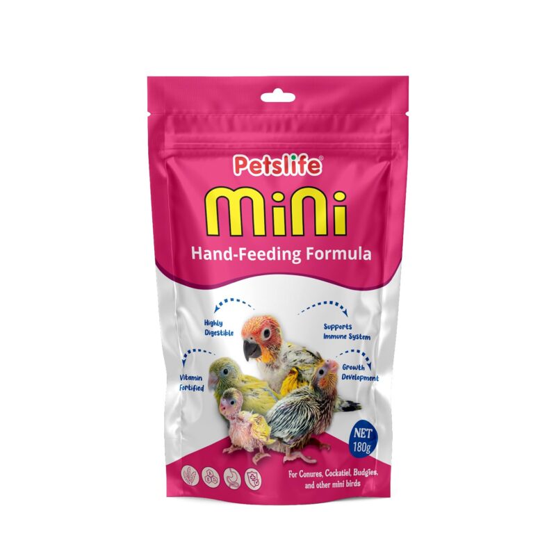 Petslife Mini Hand Feeding Formula for All Baby Birds, 180g