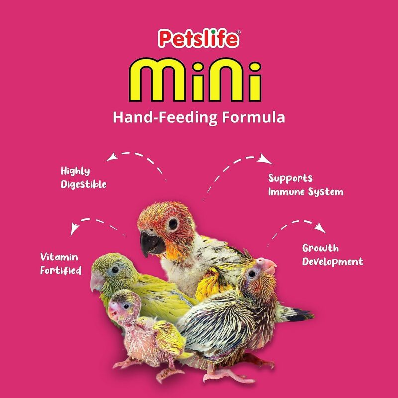 Petslife Mini Hand Feeding Formula for All Baby Birds,