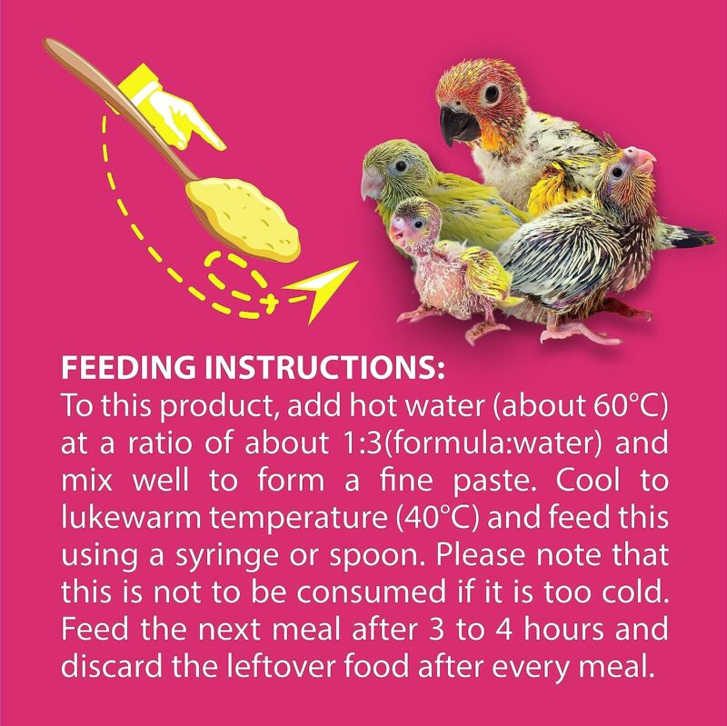 Petslife Mini Hand Feeding Formula for All Baby Birds,
