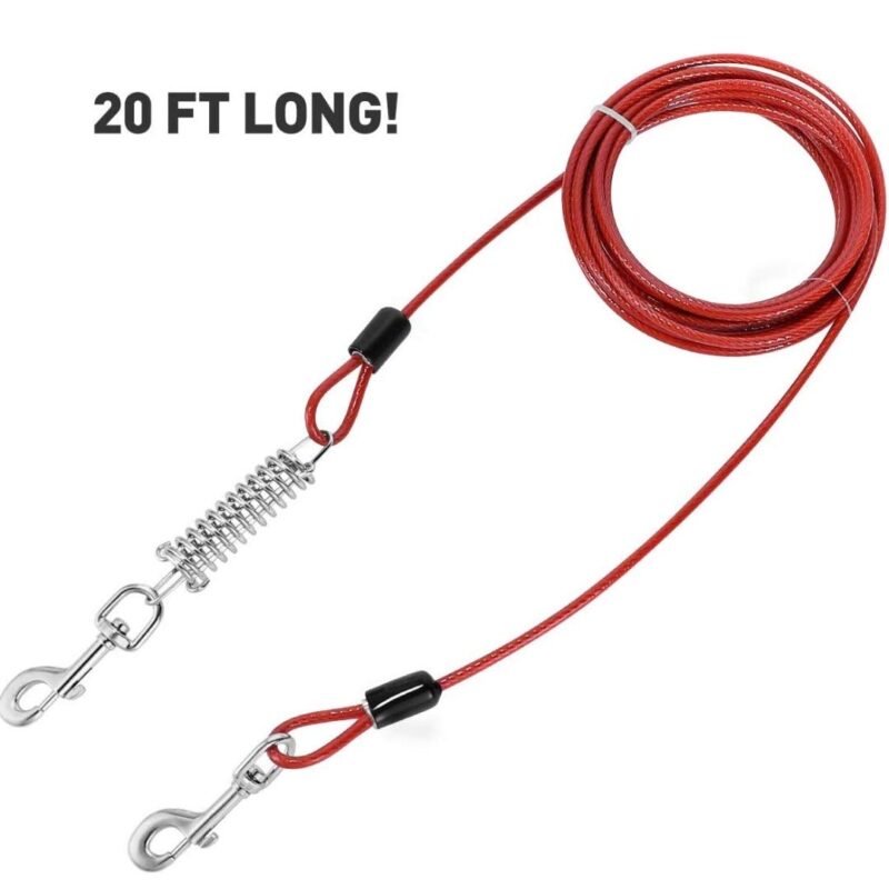 Dog Tie Out Cable 20 Feet length weight up to 55 kgs