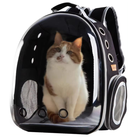 Cat Backpack Carrier Bag, Transparent Space Capsule Pet Carrier Dog Hiking Backpack