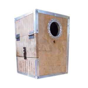 VM Mart Wooden Breeding Nesting Box for Sun Conure, Monk Parrot, Nanday Birds with Perch, 46x31x31 cm