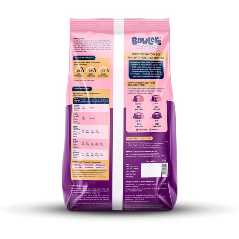 Bowlers Nutrimax Puppy Chicken & Milk Dry Dog Food Economy - Image 2