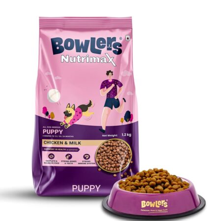 Bowlers Nutrimax Puppy Chicken & Milk, 1.2 kg Shelf Life 18 MonthsDry Dog Food Economy Pack of 1 (4)