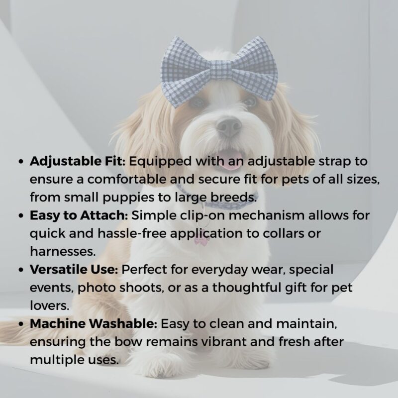 VM Mart Adjustable Collar with Bow for Dogs and Cats - Image 3