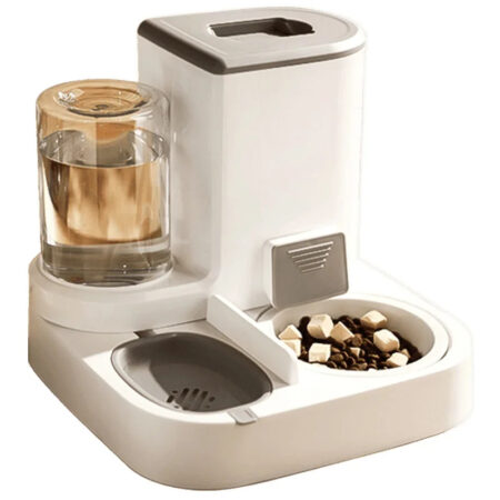 VM Mart Automatic Two-in-One Cat and Dog Food and Water Feeder Bowl